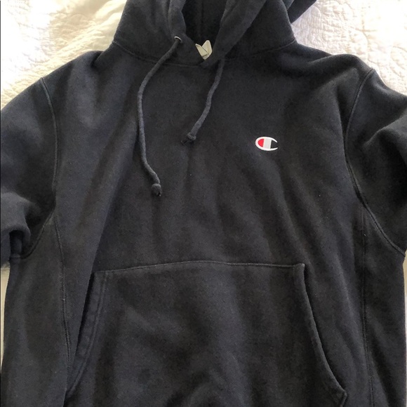 Black Champion Hoodie Sweatshirt - Picture 1 of 2